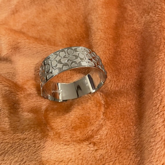 Coach signature silver bangle 1 inch - Picture 3 of 4